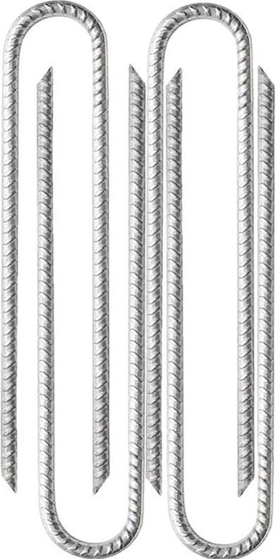 x 30 cm - Bewehrungsstifte aus verzinktem Stahl - U-förmige Ankerstifte - Ankerstifte für Zelte, Pavillons, Burgen, Zelt...