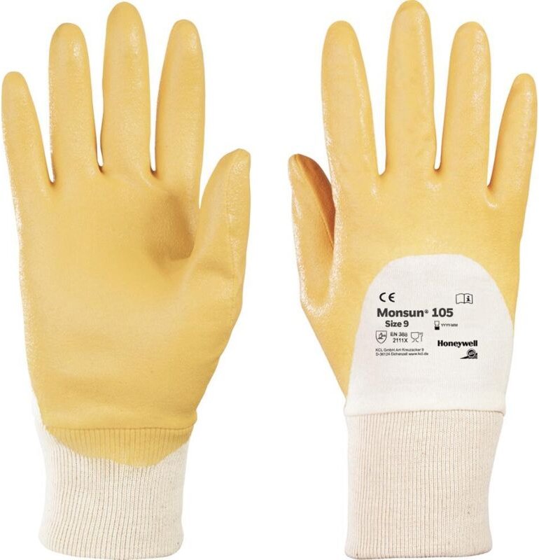 FP - honeywell 010510141E Handschuhe Monsun 105 Größe 10 curry BW-Trikot m.Nitril en