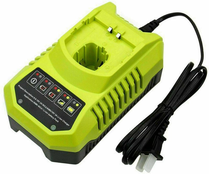 Pdstation - P117 Ladegerät kompatibel mit Ryobi 12V-18V Ladegerät für Ryobi 12V 14.4V 18V NiCd NiMh Li-Ionen Akku P100 P...