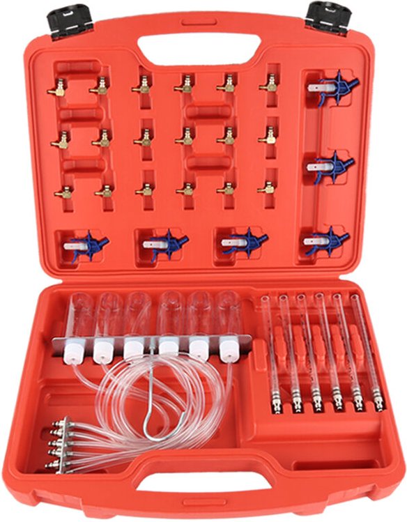 Skecten - 36 tlg Diesel-Injektor-Erkennungswerkzeug Diesel-Injektor-Durchflussmesser-Testkit Common-Rail-Adaptertester