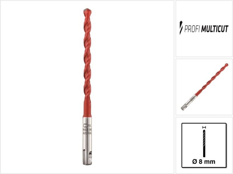 MultiCut 51900800100 Hartmetall Mehrzweckbohrer 8 mm Gesamtlänge 160 mm SDS-Plus 1 St. - Alpen