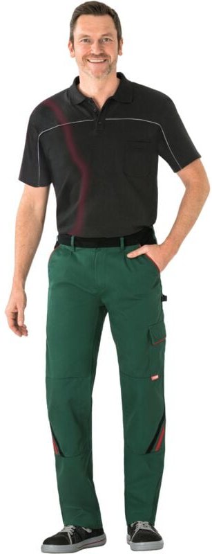 Thumbnail - Planam Highline Bundhose grün/schwarz/rot 52