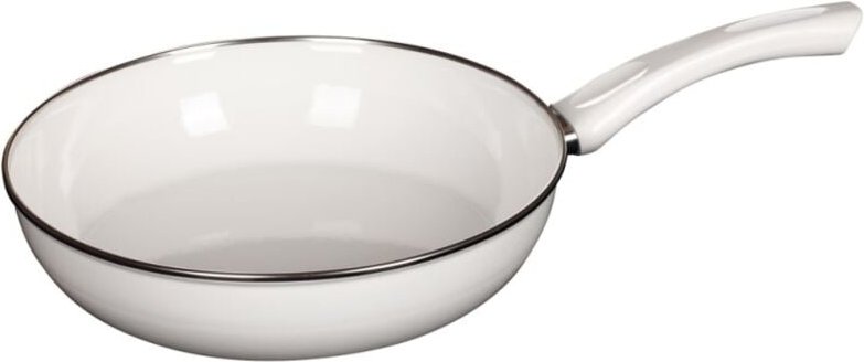 Riess Ceramic Glas Pfanne ⌀28cm Weiss Emaille