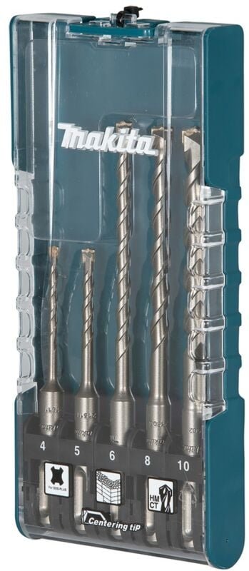Thumbnail - Steinbohrer-Set SDS-plus Centering tip, 5-tlg., ø 4 - 10 mm - Makita
