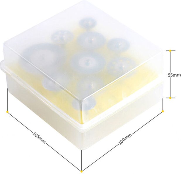 10 Diamanttrennscheiben, Klingen aus hochhartem Stahl für Edelsteine, Glas und Keramik