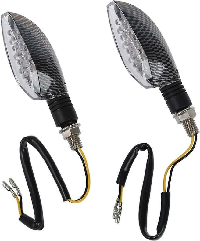 Woosien - Stück 12 v Carbon Motorrad Motorrad led Blinker Kontrollleuchte Gelbe Glühbirne