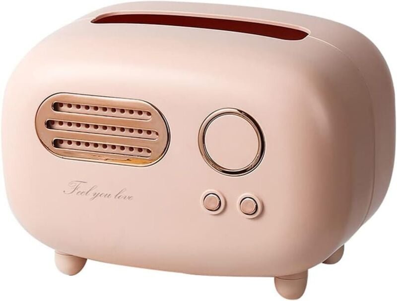 Linghhang - Rosa Taschentuchbox, Taschentuchbox-Halter in Retro-Radioform, Taschentuchbox-Abdeckung, Stoffserviette für ...