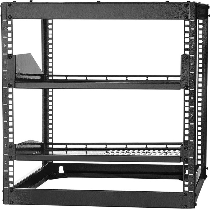 Mophorn 10U Open Frame Netzwerk-Rack, 585 mm tief, zur Wandmontage oder als freistehendes Server-Rack, 4-Pfosten-Design,...