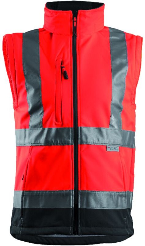 Arbeits-Softshelljacke STATION - Neonrot XL - 52/54