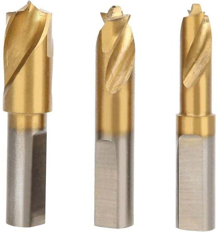 Thumbnail - 3-teiliger Punktschweißbohrer, HSS CO 6,5 mm/8 mm/10 mm Punktschweißschneider-Bohrersatz Punktschweißschneider zum Entfe...