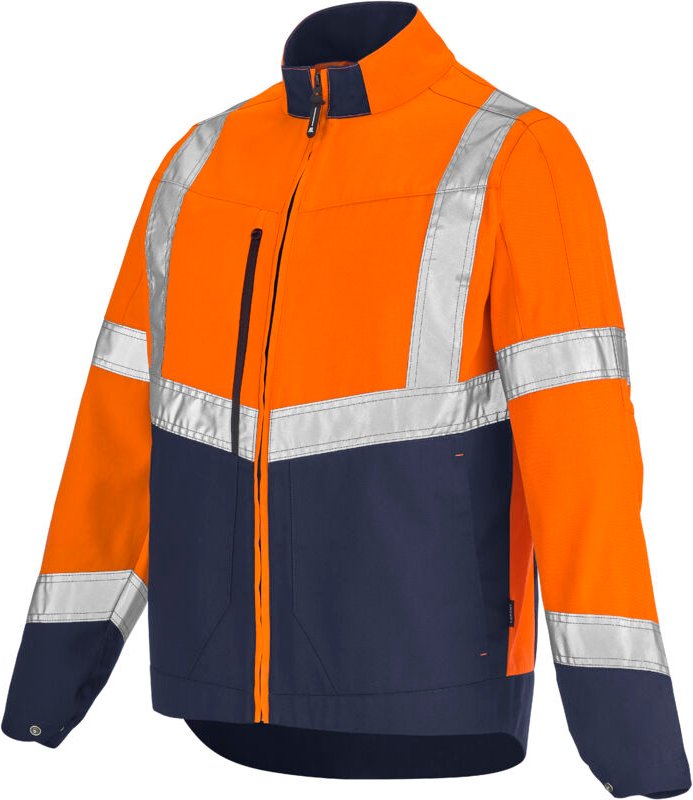 LUTEA PI ORANGE FLUO / MARINE BLAU XS Jacke