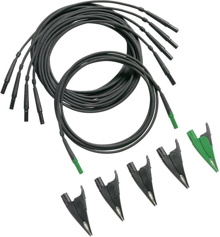 Fluke TLS430 Sicherheits-Messleitungs-Set Lamellenstecker 4 mm, Krokoklemmen Lamellenstecker 4 mm S