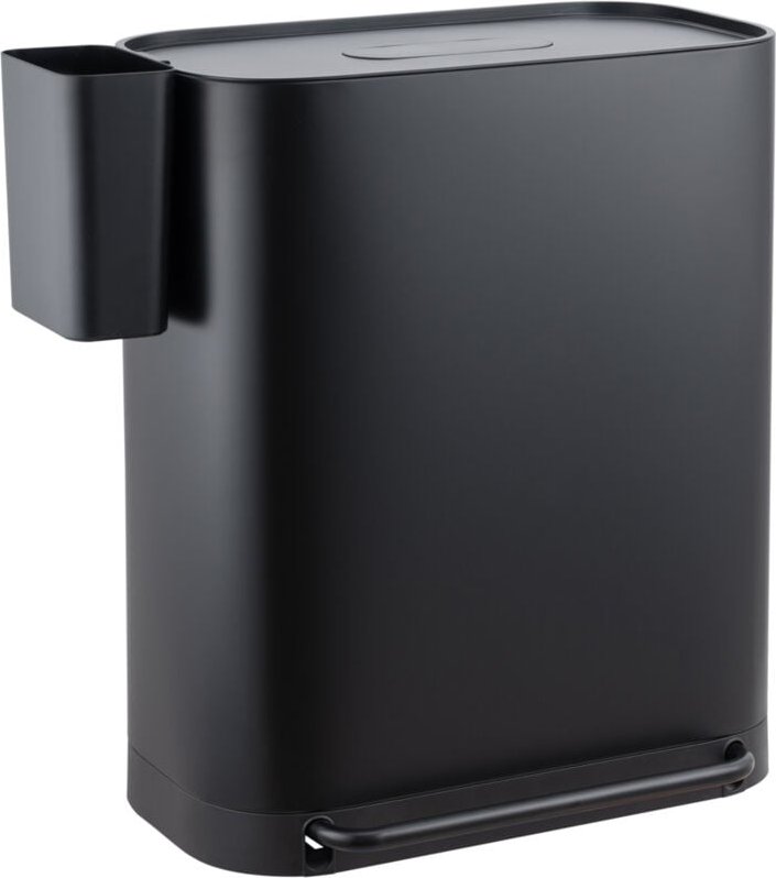 Svita - MLT2X30 Mülleimer Treteimer 60l 2 Fächer mit Deckel Schwarz