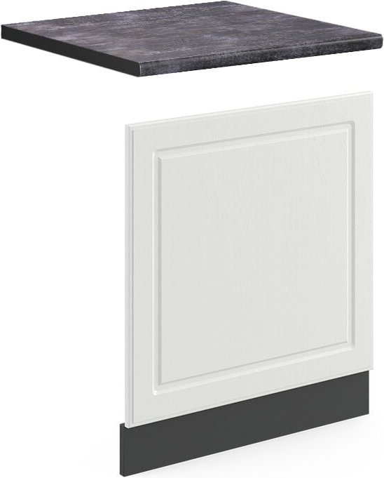 Vicco - Frontblende R-Line, Weiß Landhaus, 60 cm , ap Anthrazit