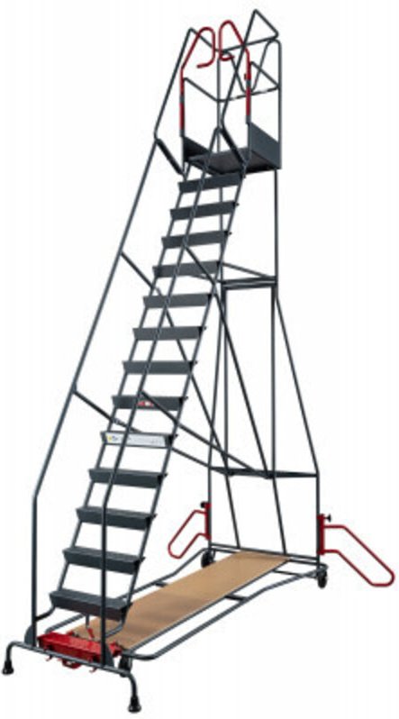 Regal-Stehleiter 15 Stufen mit automatischer Arretierung 150 kg Fimm 830008820