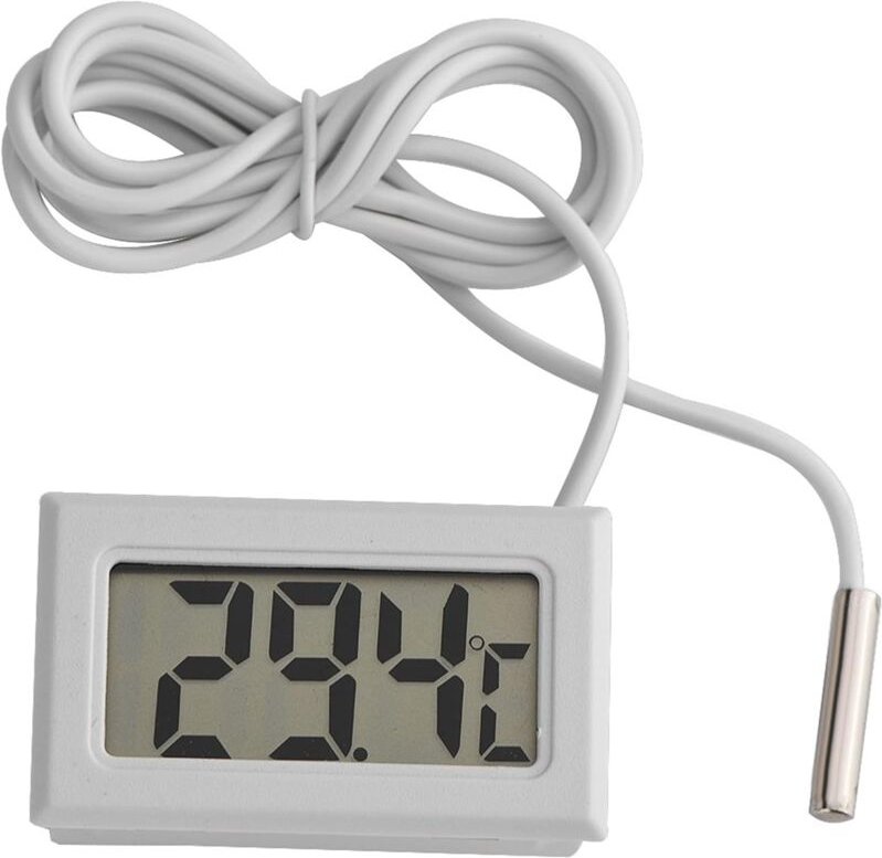 Memkey - Digitales Thermometer, Mini-LED-Display, digitales Temperaturmessgerät mit 1 m Sondensensor, LCD-Digital-Thermo...
