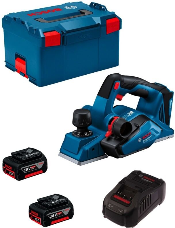 Hobel BOSCH GHO 18V-26 (2 x 5,0 Ah + GAL1880CV + L-Boxx 238)