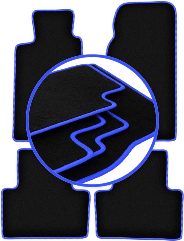 CARLUX-BLUE Autofußmatten für: Jaguar XJ6 X300 Limousine (1994-1997)