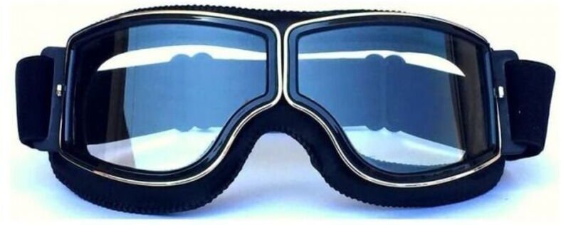 Schwarzer Rahmen + klare Linse) Motorradbrillen & Jetbrillen Motorradmasken 18x8cm mumu