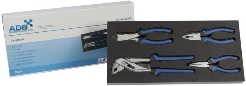 Werkzeugeinlage Werkstattwagen Schubladen Einlage Zangen-Set 4-teilig - ADB