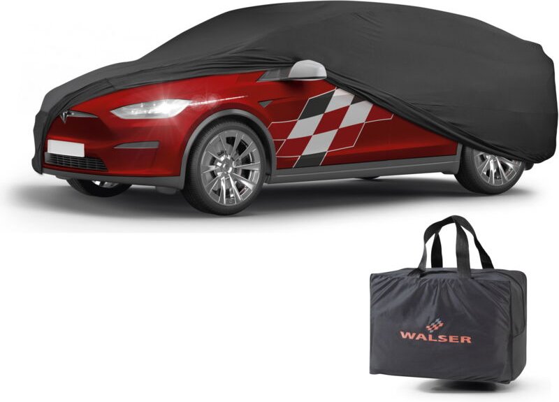 Walser - Autoplane Indoor Stretch Plus, PKW-Abdeckplane Kombi Größe xl schwarz