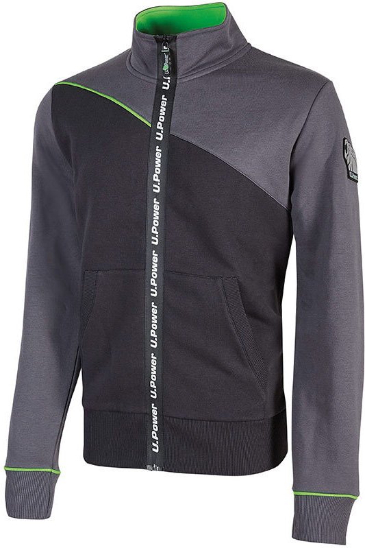 Arbeitsweste mit Reißverschluss URANUS - Grau/Grün 3XL