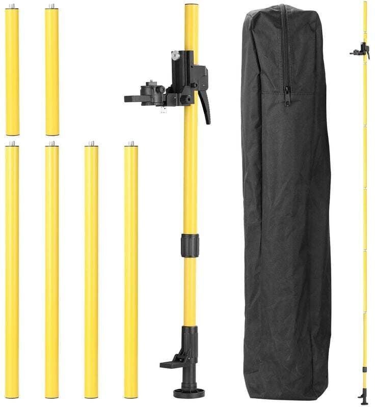 Max. 4,2 m höhenverstellbare Liniennivellierhalterung, Teleskopstangenhalter, 1/4-Zoll-Gewindelift-Verlängerungshalterun...