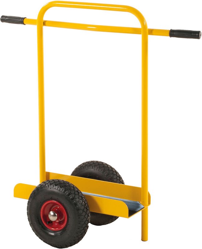 Kongamek Plattenwagen pulverbeschichtet in gelb 800x380x900mm Luftbereifung