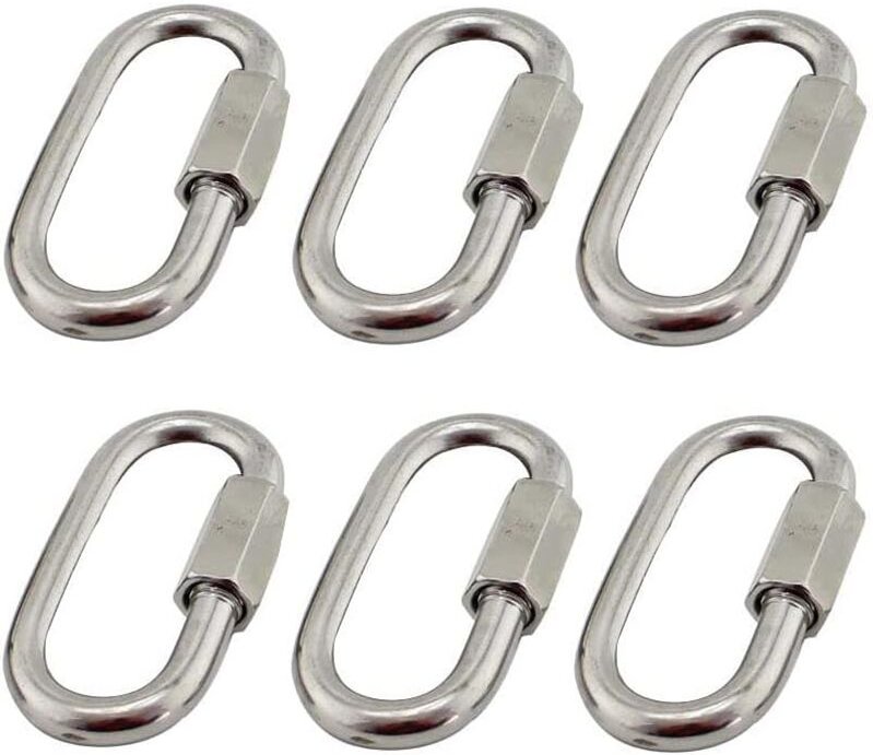 Schnellverschluss mit M5/0,2 Zoll aus 304 Edelstahl, robuster Karabiner mit ovaler Öse in D-Form für den Außen-/Innenber...