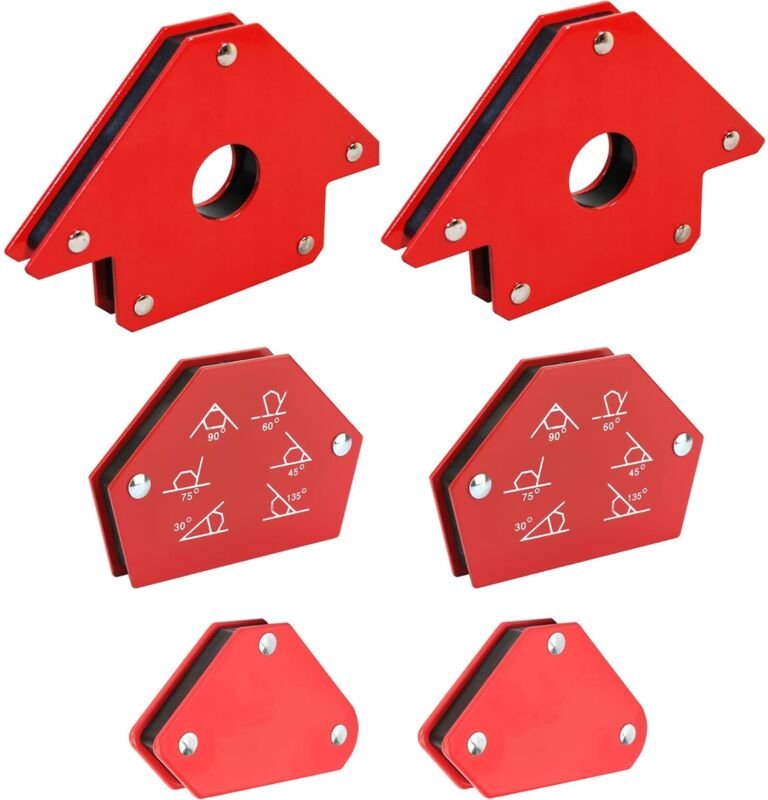 6 Stück Magnetschweißhalter, Schweißmagnete, Magnetschweißpositionierer für Elektroschweißen, Winkelmagnetschweißpositio...