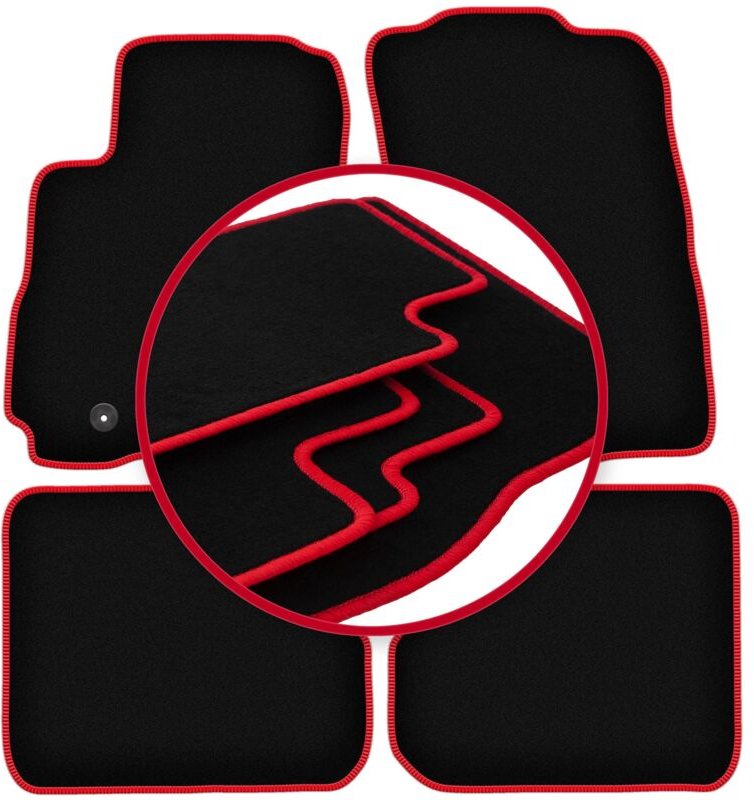 CARLUX-RED Autofußmatten für: Mitsubishi Outlander I SUV (2001-2006)