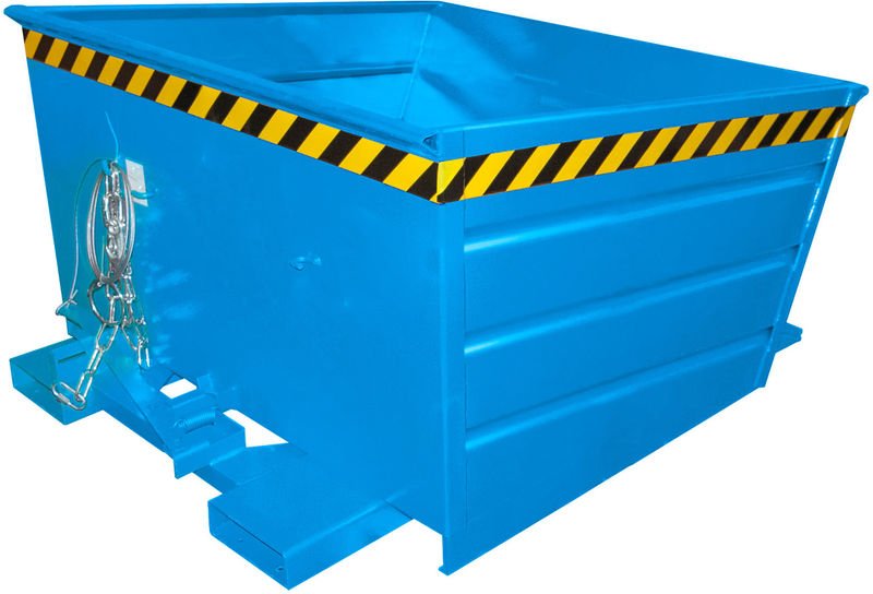 Bauer Kippbehälter mit Hebelverschluß VD 800, lackiert, Lichtblau