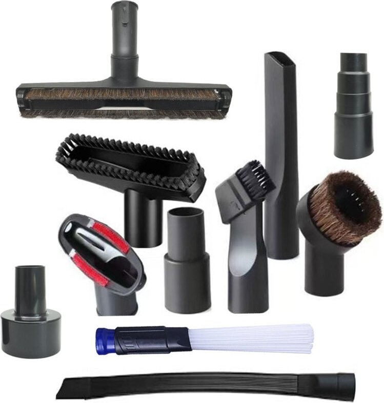 Meixin Europäisches 32-mm- und 35-mm-Staubsauger-Bürstenkopf-Zubehörset (11-teilig)