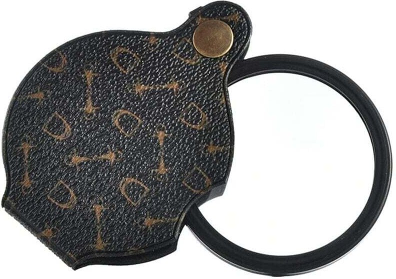 Handlupe, faltbar, Leselupe, Lesehilfe, Lupe, 15-fach, Taschenlupe, Durchmesser 70 mm