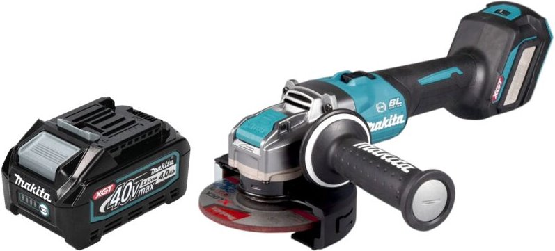 Makita GA 041 GM1 Akku Winkelschleifer 40 V max. 125 mm X-LOCK Brushless + 1x Akku 4,0 Ah - ohne Ladegerät