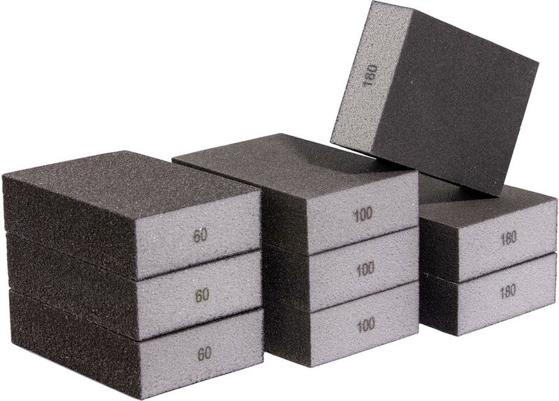 2111T002 Schleifschwamm-Set 9 Stück (Körnung 60, 100, 180) 9 St. - Quadrios