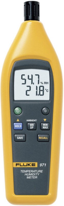 971 Luftfeuchtemessgerät (Hygrometer) 10 % rF 90 % rF Datenloggerfunktion, Taupunkt-/Schimmel - Fluke
