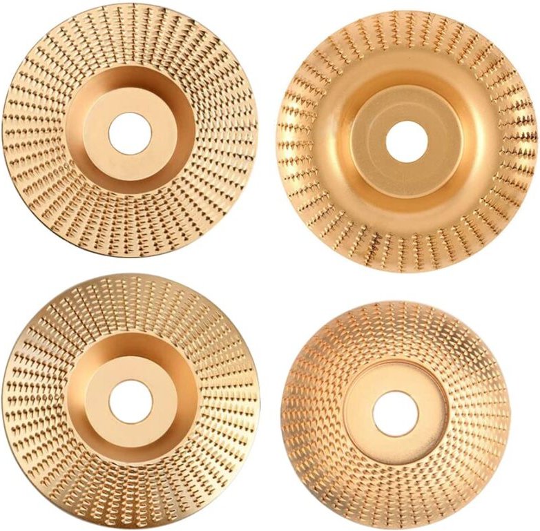 Memkey - 4-teilige Holzschleifscheibe, Holzschleifscheibe, Wolframkarbid-Holzschleifscheiben zum Formen, Schleifen und S...