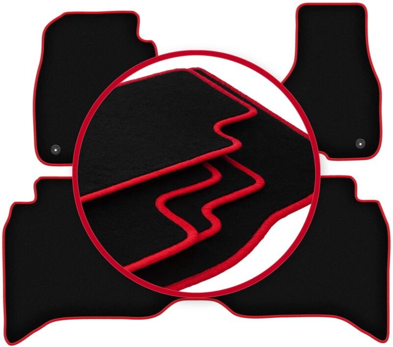 CARLUX-RED Auto-Fußmatten für: Dodge RAM DS DJ 1500 Pickup (2012-2020)