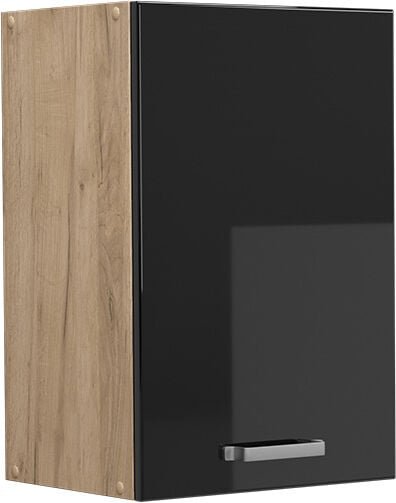 Küchenoberschrank R-Line, Schwarz Hochglanz, 40 cm, Vicco