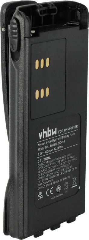 Vhbw - Akku kompatibel mit Motorola HT1500, HT1550, HT1550.XLS, HT750, MTX8250 Funkgerät, Walkie Talkie (1800mAh, 7,2V, ...