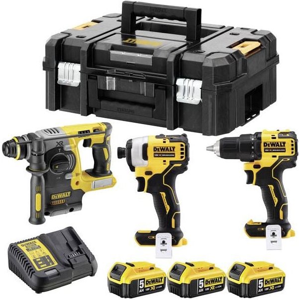DEWALT XR 18V 5Ah Li-Ion Brushless Spezialbohrer 3er Set - DCK377P3T