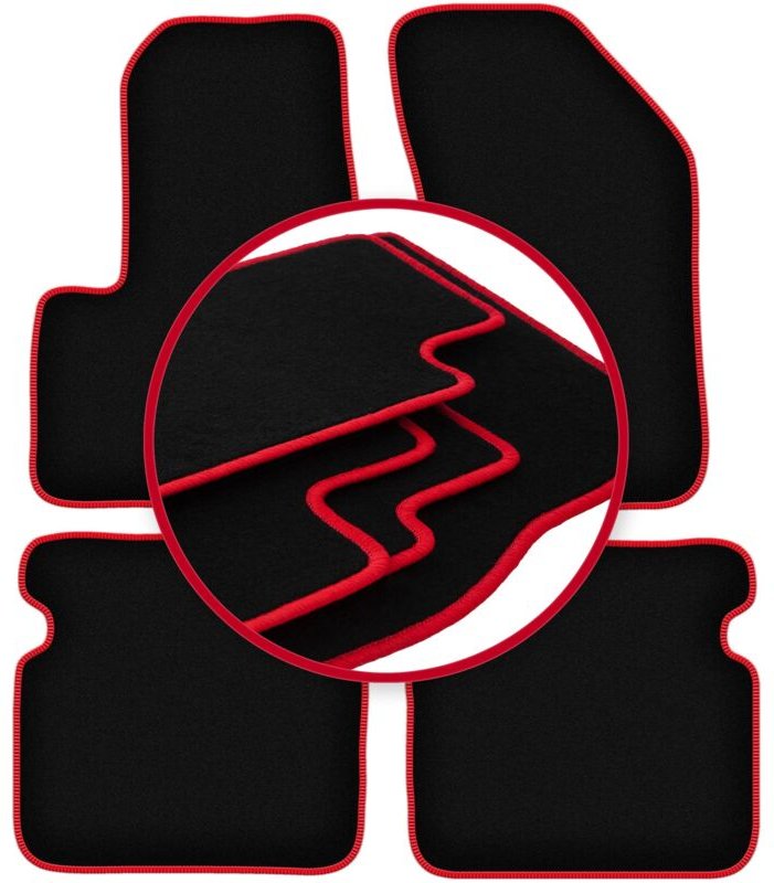 CARLUX-RED Autofußmatten für: Dodge Avenger Limousine (2007-2015)