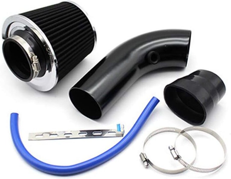 Coocheer - 76 mm 3 Zoll Universal-Auto-Kaltlufteinlassfilter + Aluminium-Induktionsschlauch-Set