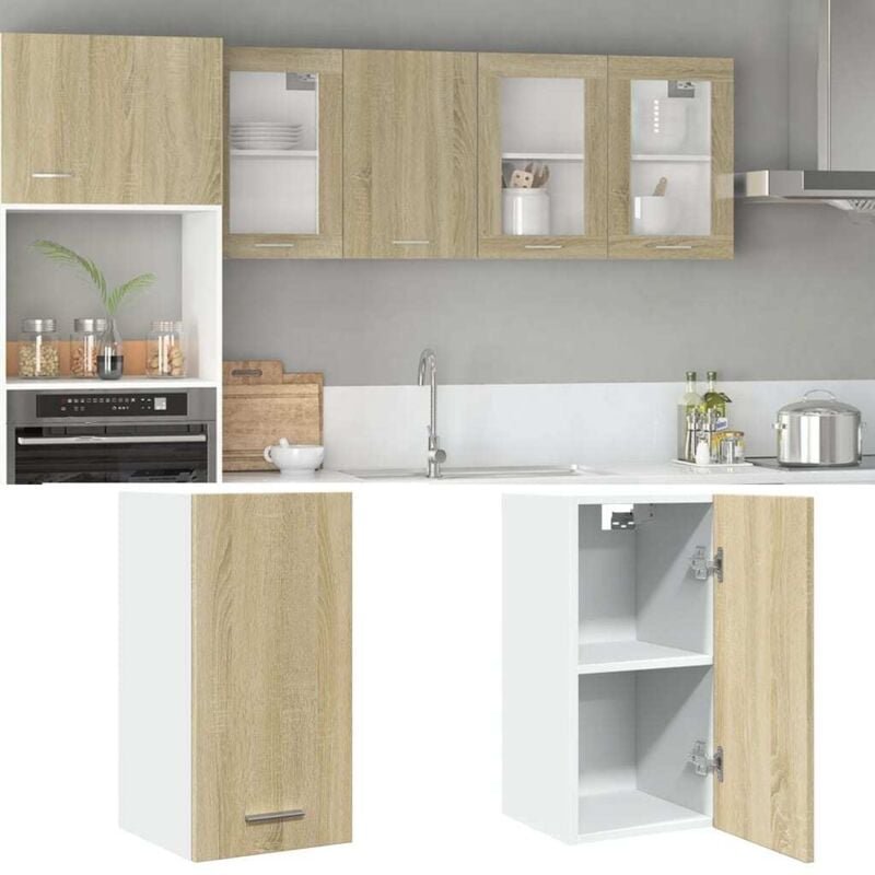 Hängeschrank Lyon Sonoma-Eiche 29,5x31x60 cm Holzwerkstoff Vidaxl