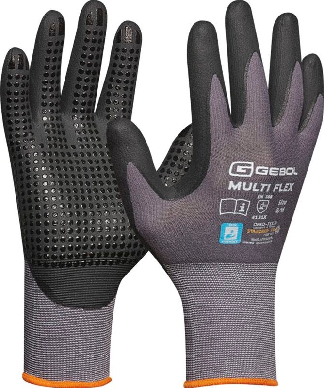GEBOL Schutzhandschuh Multi Flex Arbeitshandschuh Größe 7 1 Paar