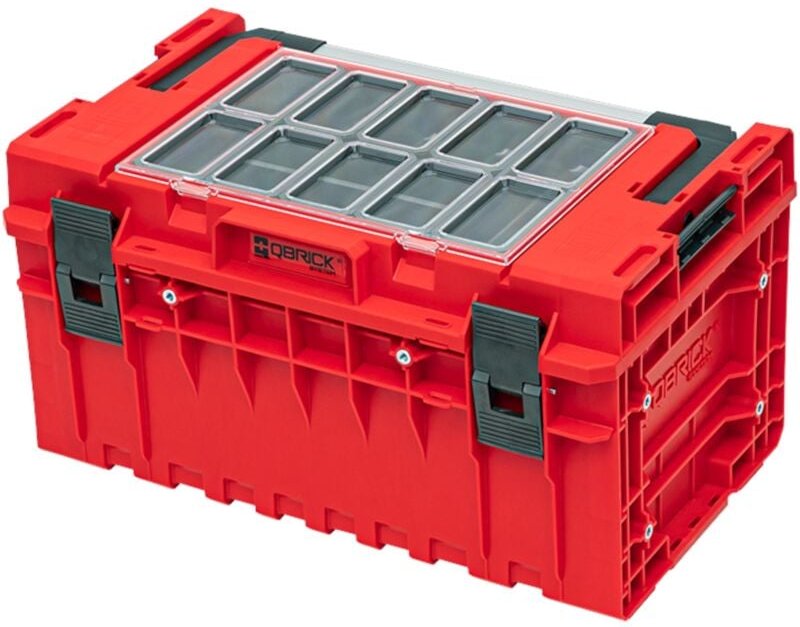 Qbrick System - one 350 2.0 Expert red ultra hd Custom Werkzeugkoffer modularer Organizer 585 x 385 x 320 mm 38 l stapel...