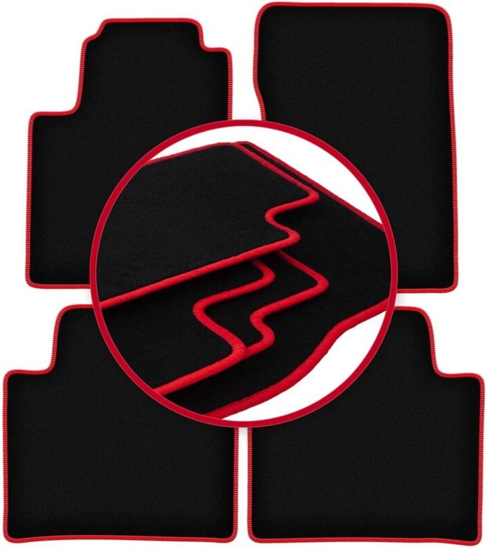 CARLUX-RED Autofußmatten für: SsangYong Rexton II SUV (2017-)