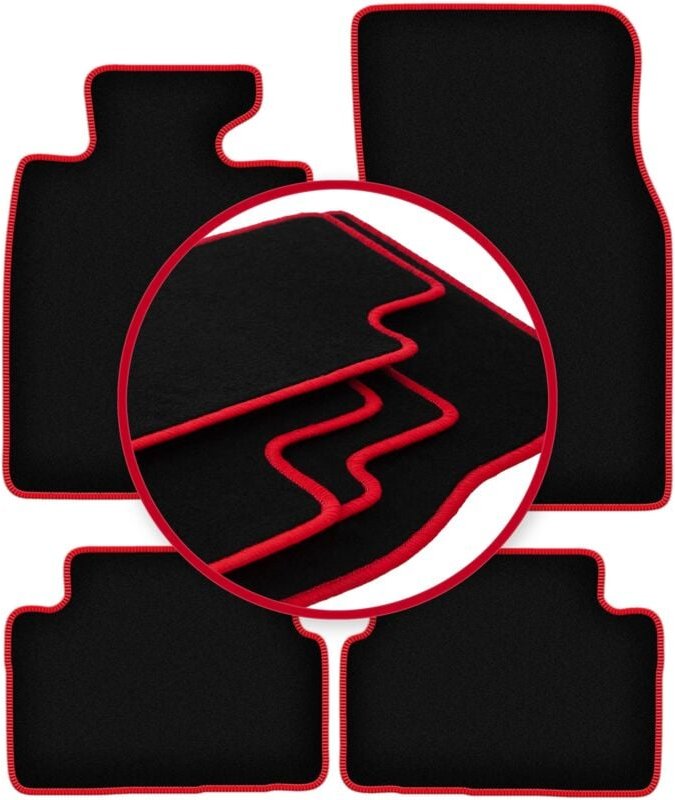 CARLUX-RED Auto-Fußmatten für: Mini Clubman R55 Fließheck (2006-)