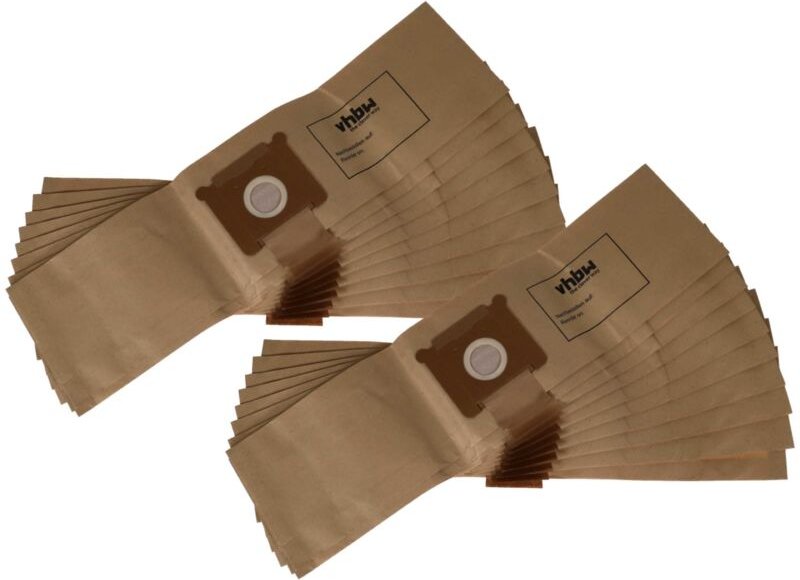 20x Staubsaugerbeutel kompatibel mit Hako Compacto 6, 9 Staubsauger - Papier, 26cm x 20cm, Sandfarben - Vhbw